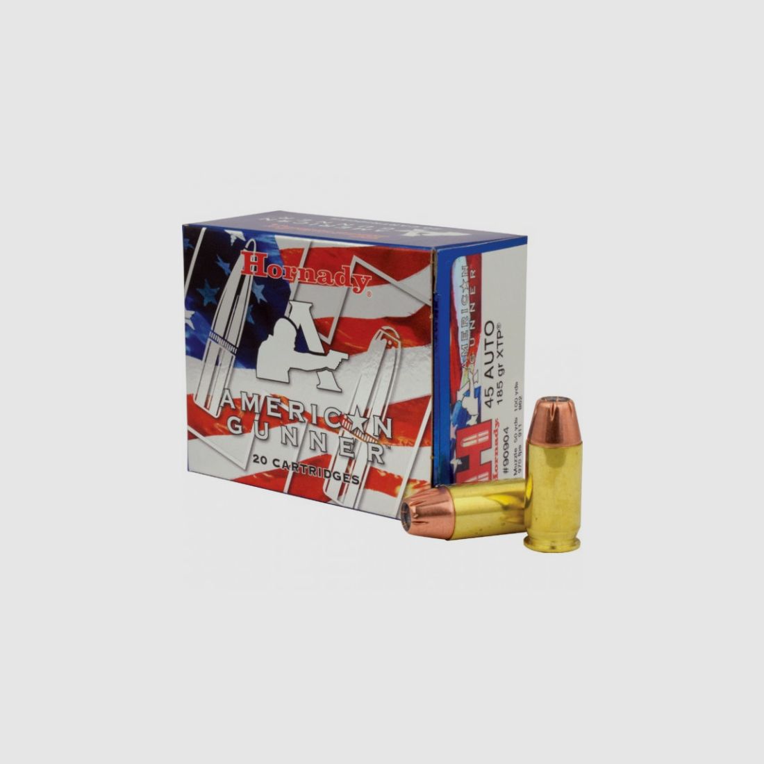 HORNADY AMERICAN GUNNER - .45 AUTO - 185 GRS. XTP - 20 PATRONEN