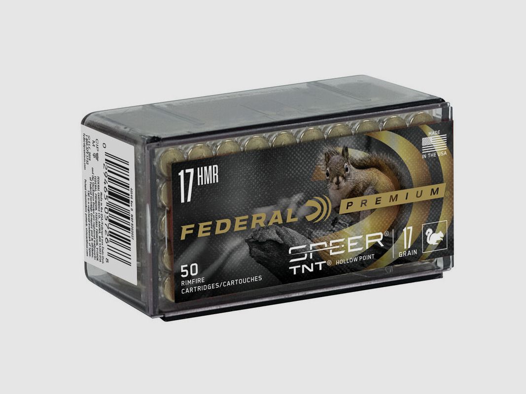 FEDERAL 17 HMR 17 GRS / 1,1 G SPEER TNT 50 STK, afbeelding 1 van 7