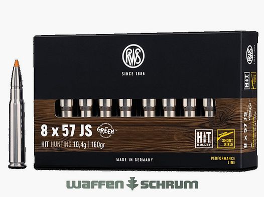 RWS HIT 10,4g - 160gr 8x57JS Short Rifle