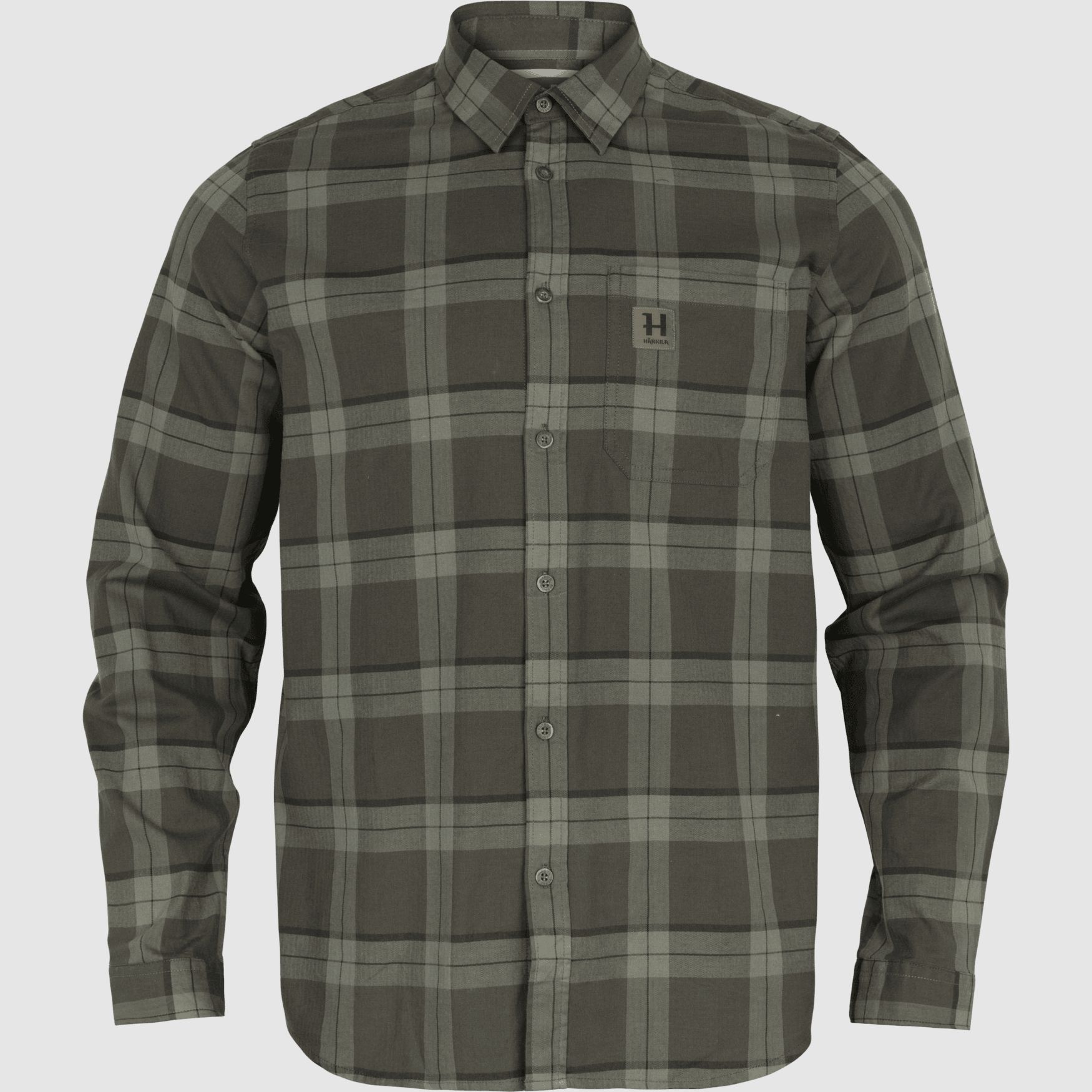 Härkila Fjell Hemd Herren Green Check - 3XL