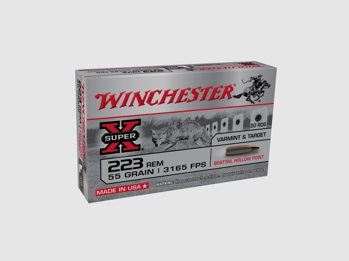 Winchester Super X Kal. 223 Rem 55gr, Bild 2 von 2