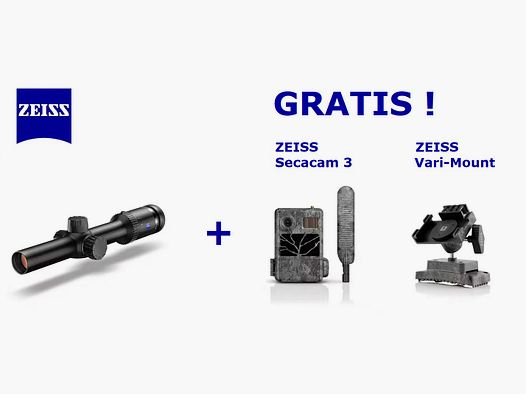 ZEISS Conquest V6 1,1-6x24 ... GRATIS ! Secacam 3 + Zeiss Vari-Mount
