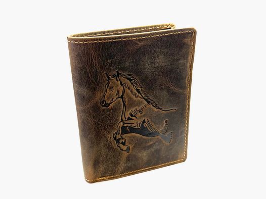 Greenburry Leder Geldbörse Vintage Horse Pferd Motiv 1701-Horse-25