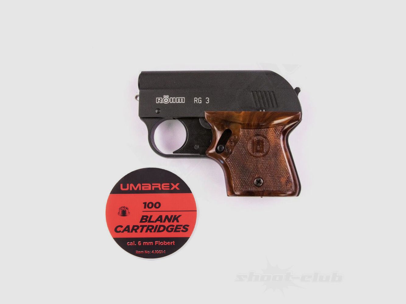 Pistolet sygnalizacyjny Röhm RG 3 6 mm Flobert w zestawie z amunicją