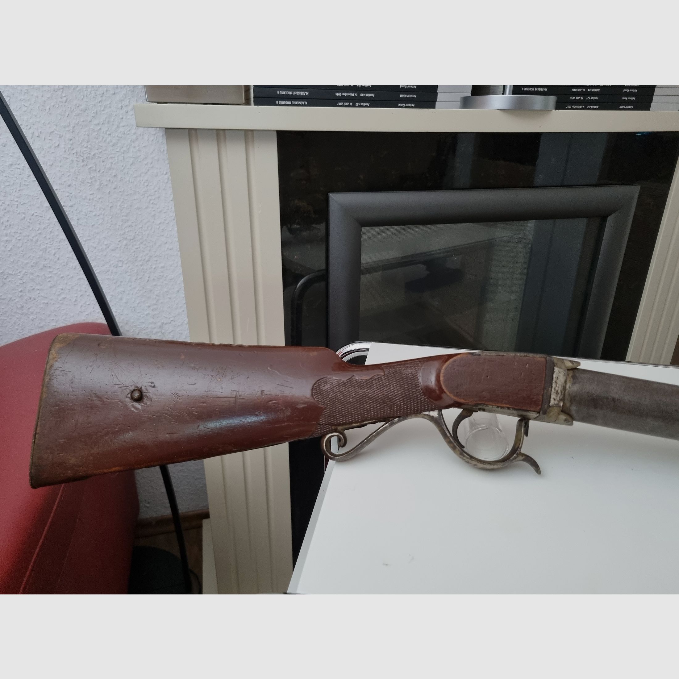 Antique air rifle presumably Oscar Wills