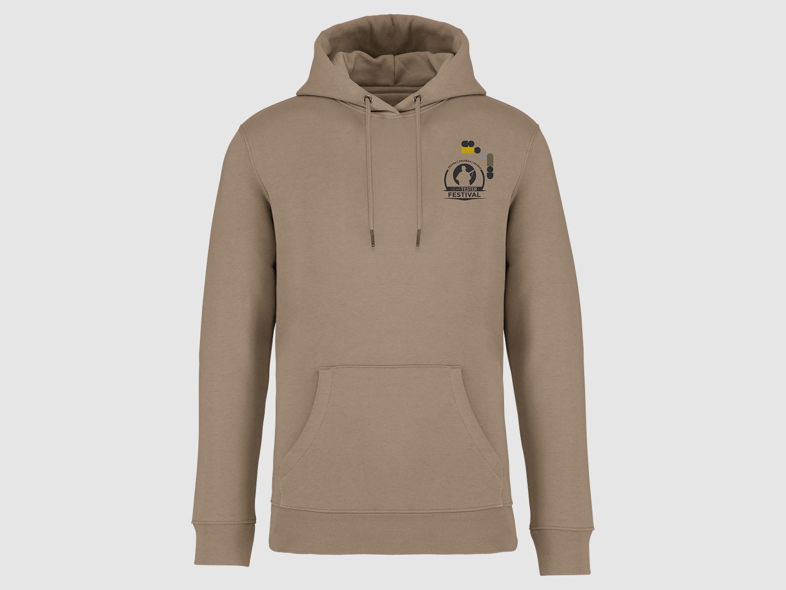 Geartester Festival Bio Hoodie, kleines Logo
