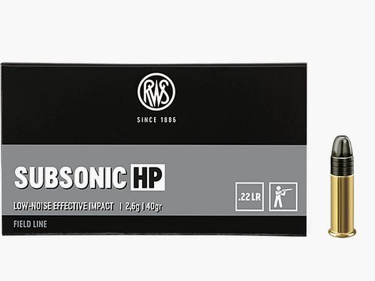 RWS Subsonic HP .22 LR 2,6 g / 40 gr