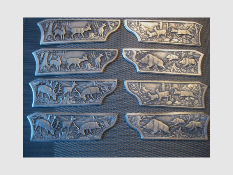 Exclusive offer for the Blaser R93 - upgrade !! TOP engraving side plates made of a silver alloy with wildlife motifs! Or how about pistol grip caps for almost all types of firearms? It's worth a look, GUARANTEED !!