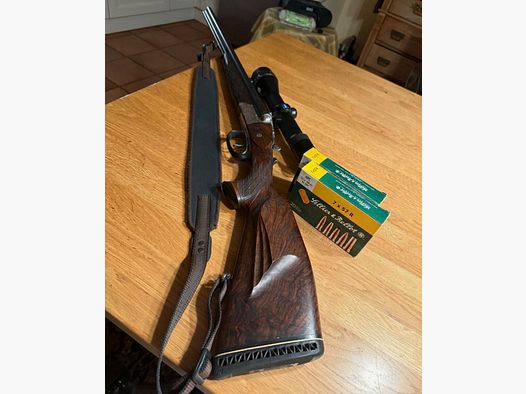 Krieghoff Trumpf Drilling 7x57R / 16/70  16/70 z .22 Hornet Einstecklauf & Zeiss Diavari VM T*