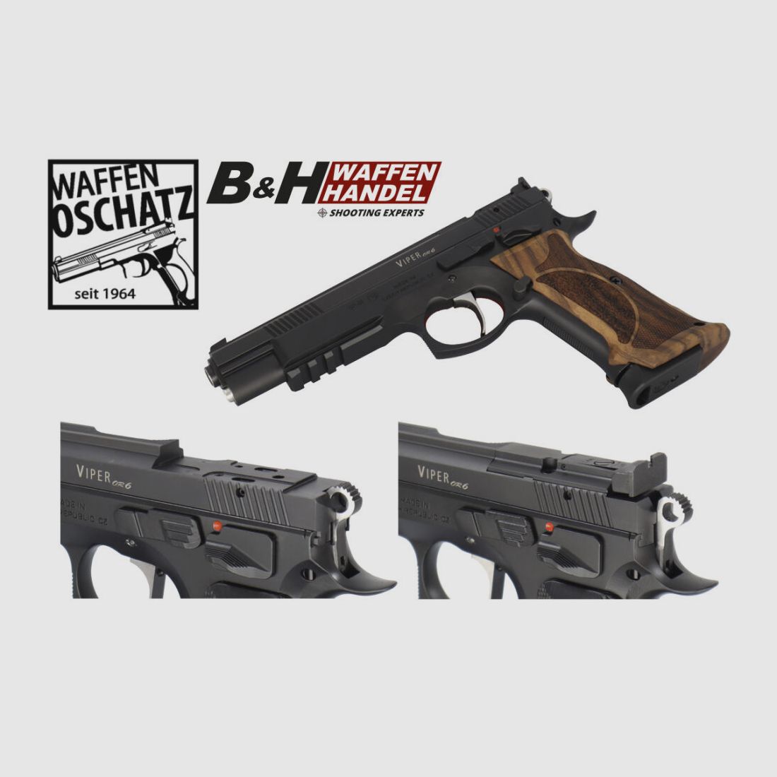 Armi Oschatz CZ75 Viper 6 pollici con grilletto SAO - Pronto per l'ottica -