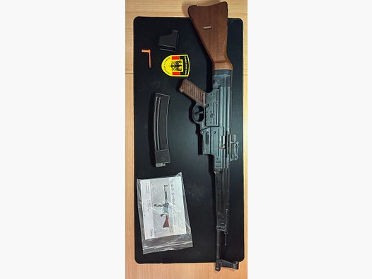 GSG StG 44 rifle de señal 9mm P.A.K. metal completo madera real