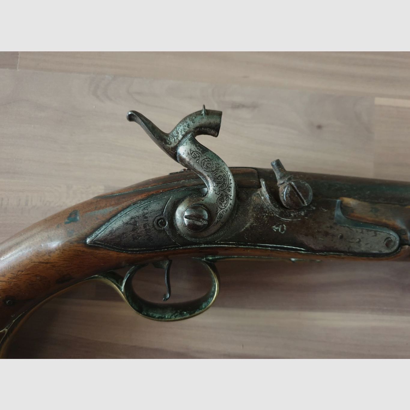 Englische Offizier-Pistole vor 1742