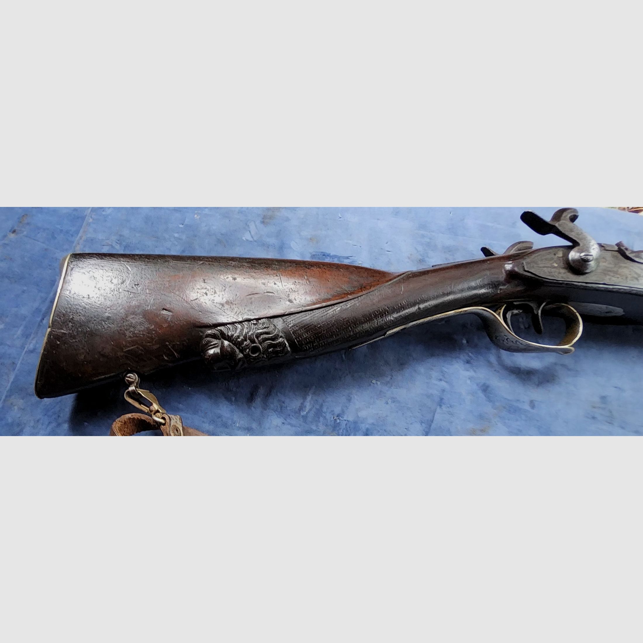 Antikes doppelläufiges Perkussionsgewehr, Bild 5 von 16
