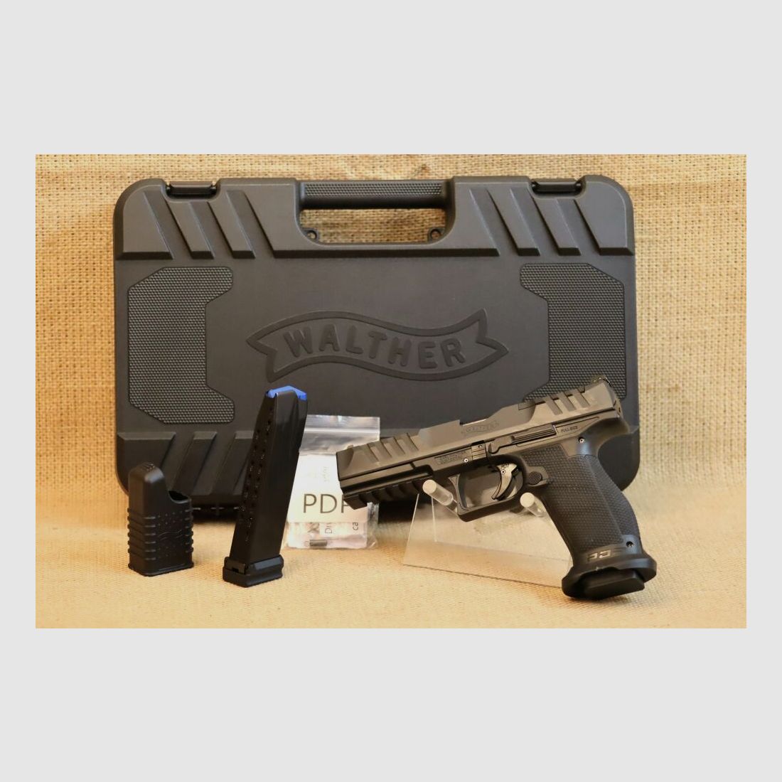 Walther Pistole PDP Full Size V2 – 5" OR, 20 Schuss 9mmLuger, mit 2 x 20 Schuss Magazin u. Magazintrichter