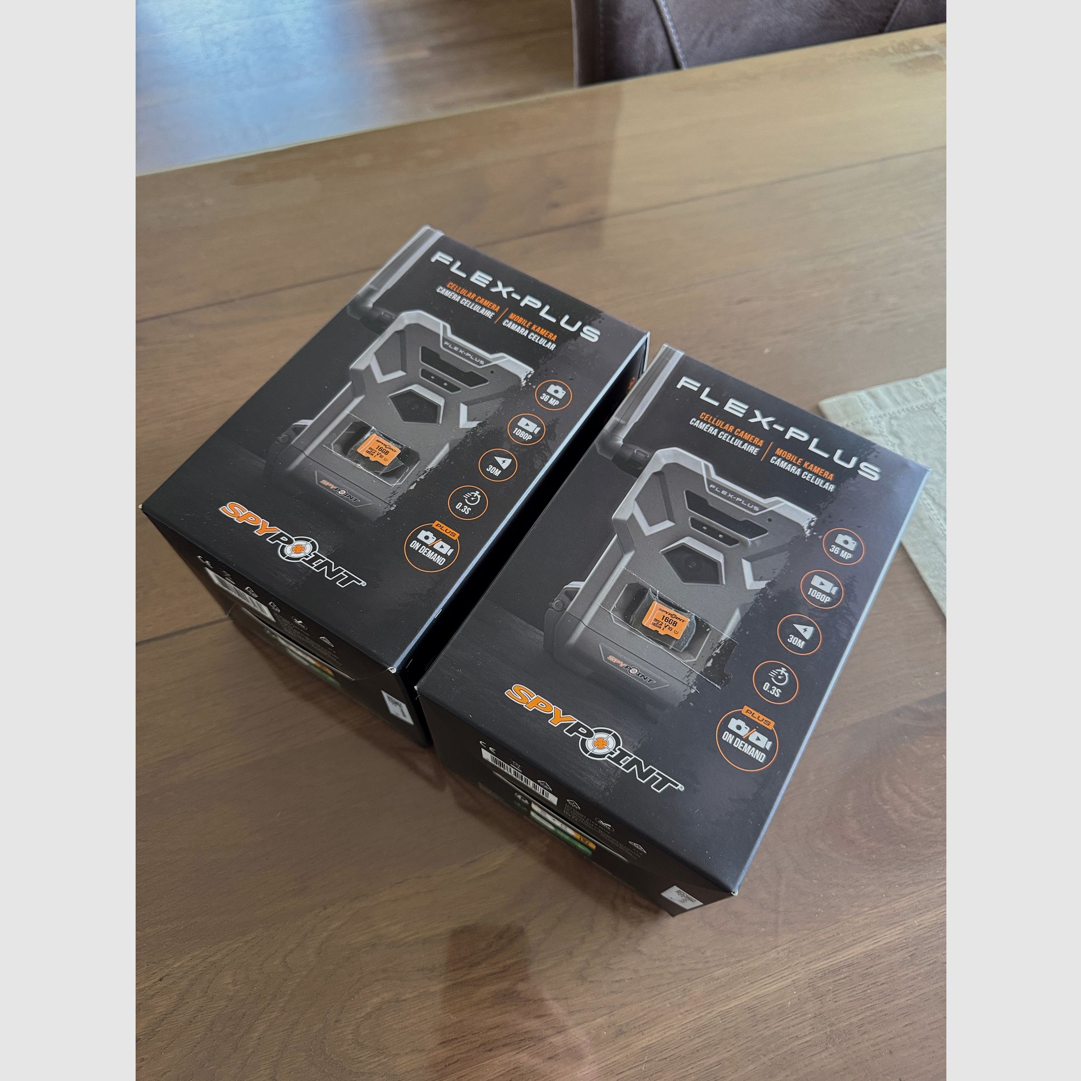 2x Wildkamera NEU Spypoint Flex Plus mit SD Karte