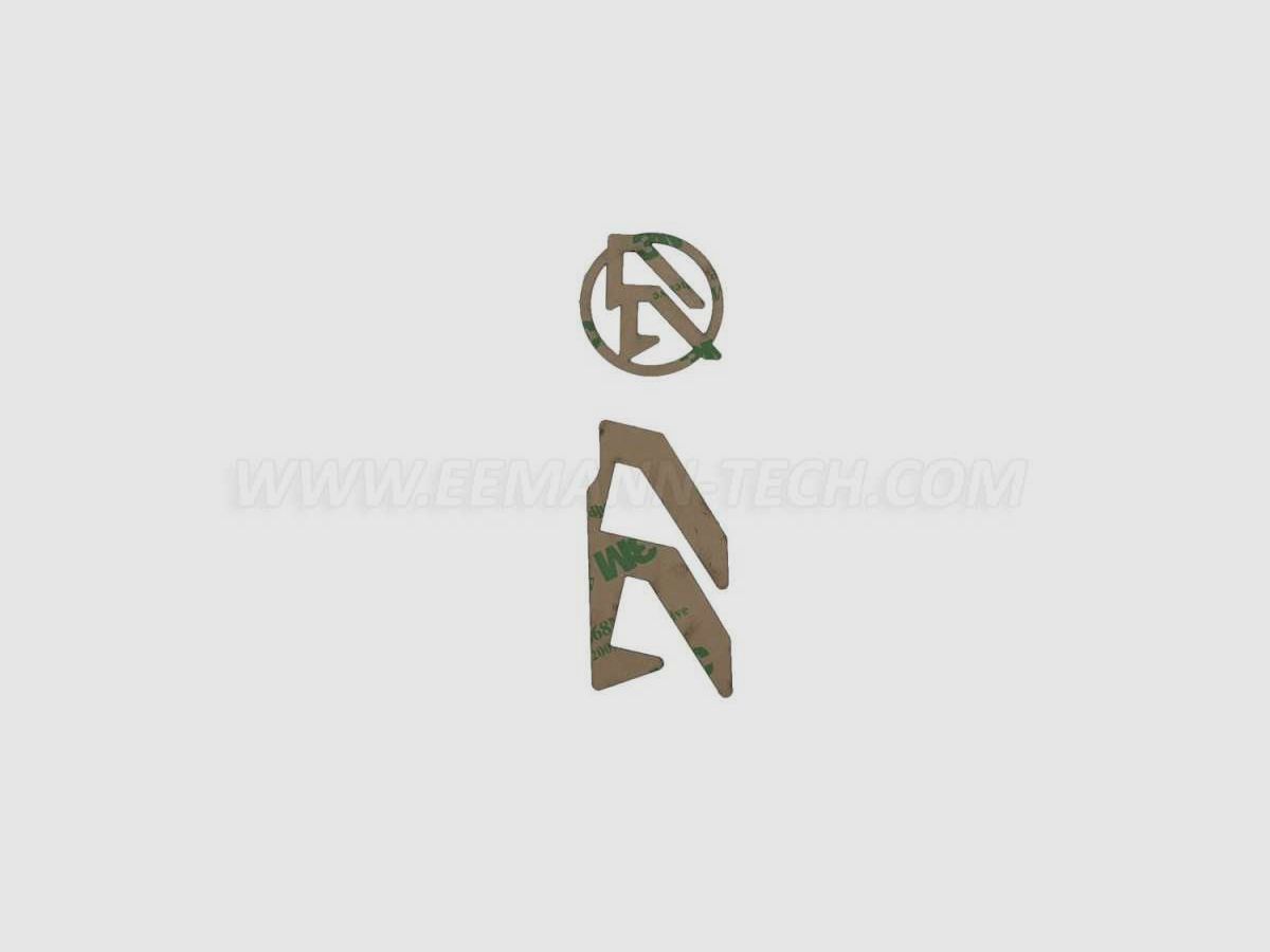 DAA Alpha-X Holster Logo Inlays, Hand version: Left hand, Color: Gold, image 2 of 3