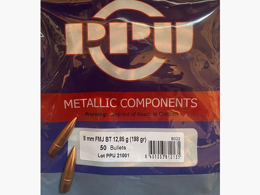 PPU Bullets 8mm (.323) - 198 Grain / PPU 36-01200 #B-022