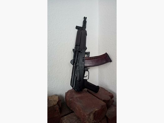 Vollstahl Co2 Yunker AKS-74u Deko von MWM Gillmann mit echten Teilen wahlweise mit Plum   // AKSU Krinkov / russ-guns-de / 4,5mm BB