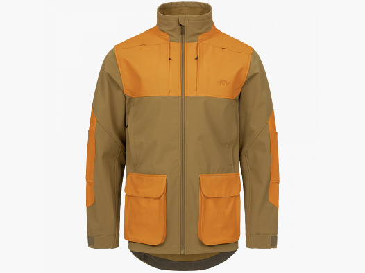 Blaser Herren Tackle Softshell Jacke rubber braun / blaze orange