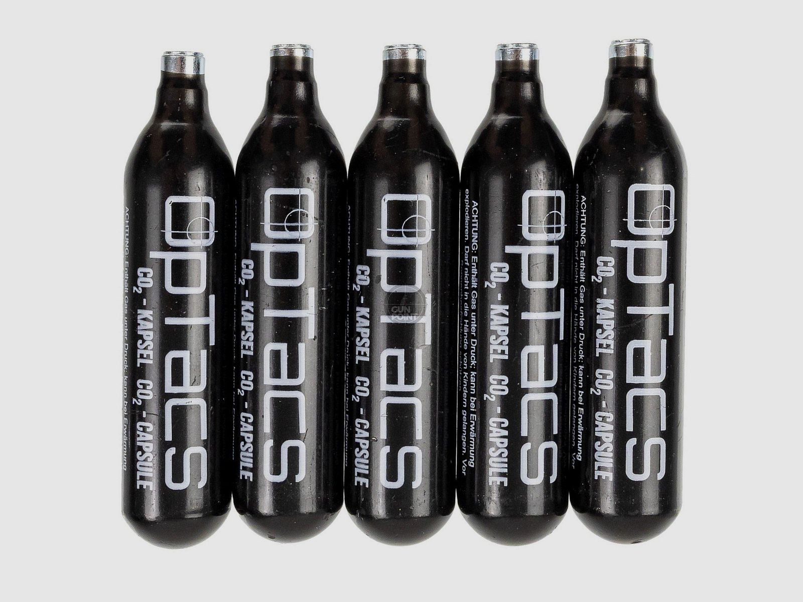 OpTacs CO Capsule - Confezione da 5 - Cartuccia per Airsoft e Armi ad Aria