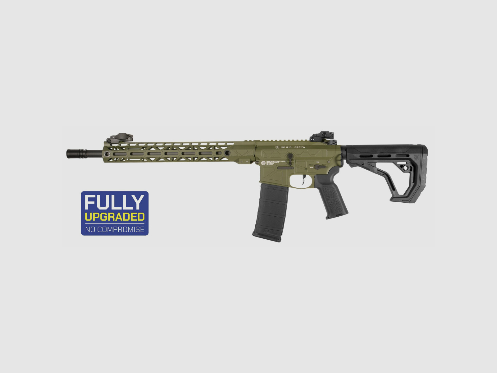 GP R15 FREYA 13" CNC Mlok FREYA ALPHA S-AEG Olive Libre à partir de 18 ans | Delta Armory