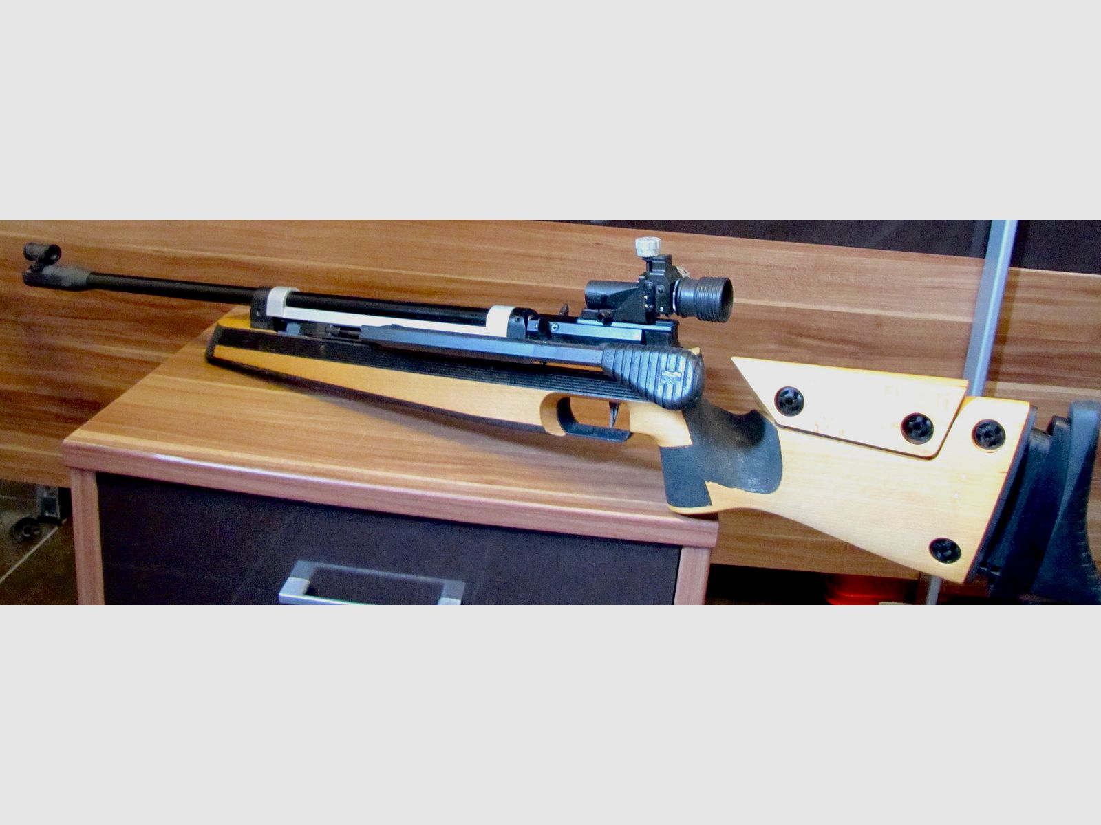Air rifle Anschütz Super Air 2001 with left-hand stock