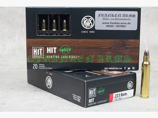 RWS HIT .223 Rem. 40gr. 2,6g 20 piezas precios por cantidad