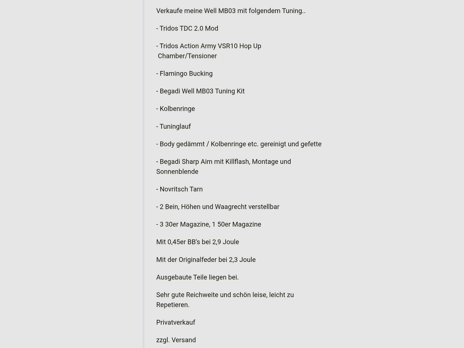 Well MB03 Fulltuning 