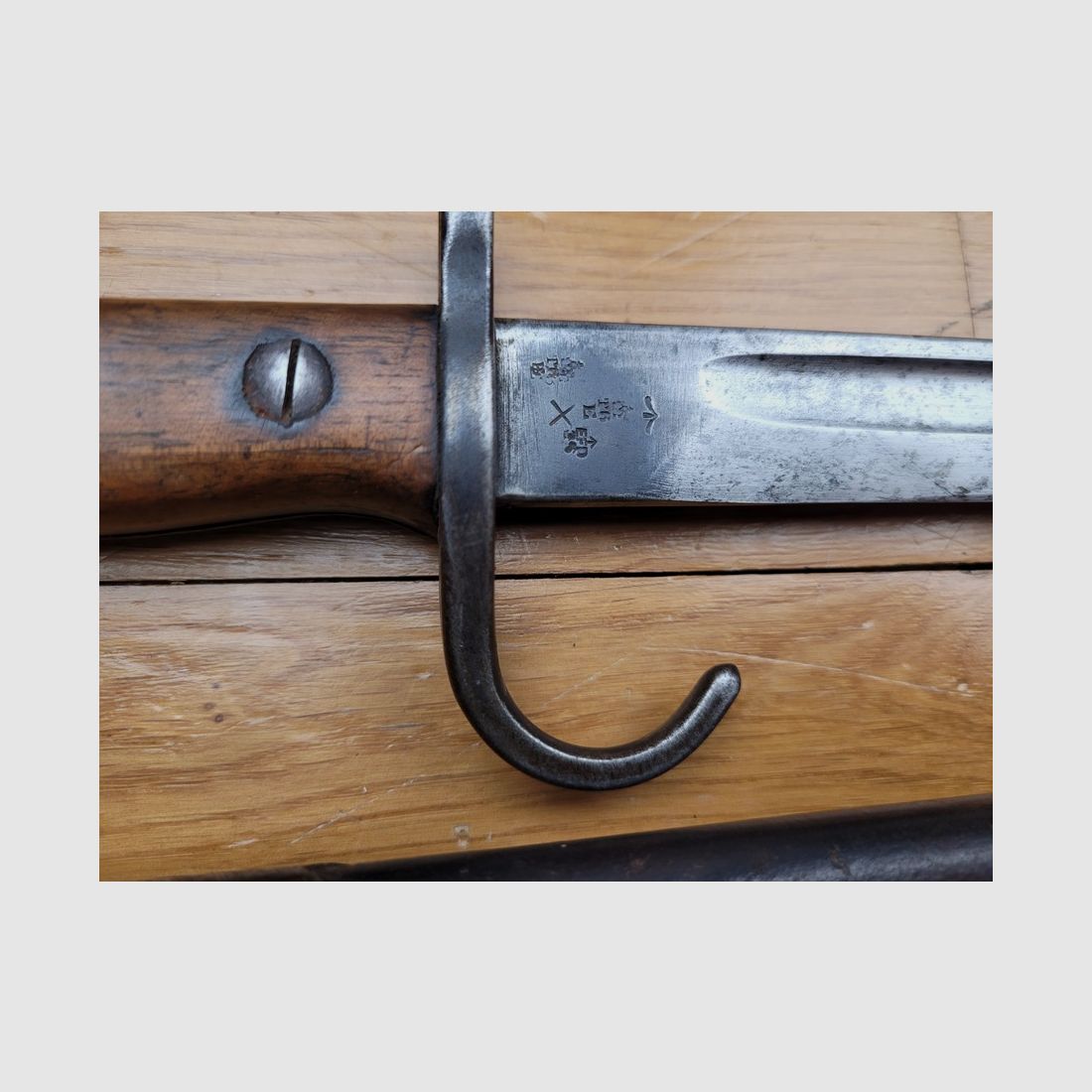 Sehr seltene britische Bajonett 1907 mit Quillon – Scheide 2. Typ – Enfield 1913 York & Lancaster Regiment – TBE, Bild 9 von 16