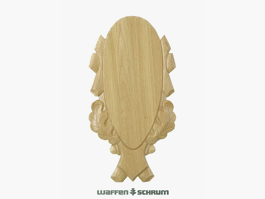 Eurohunt antler board 36x19cm oak - light - carved outer dimensions 46x26cm