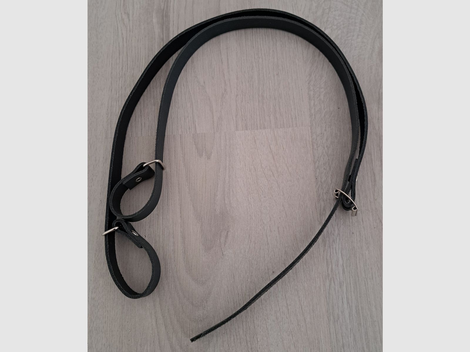 Hunting horn carrying strap genuine leather