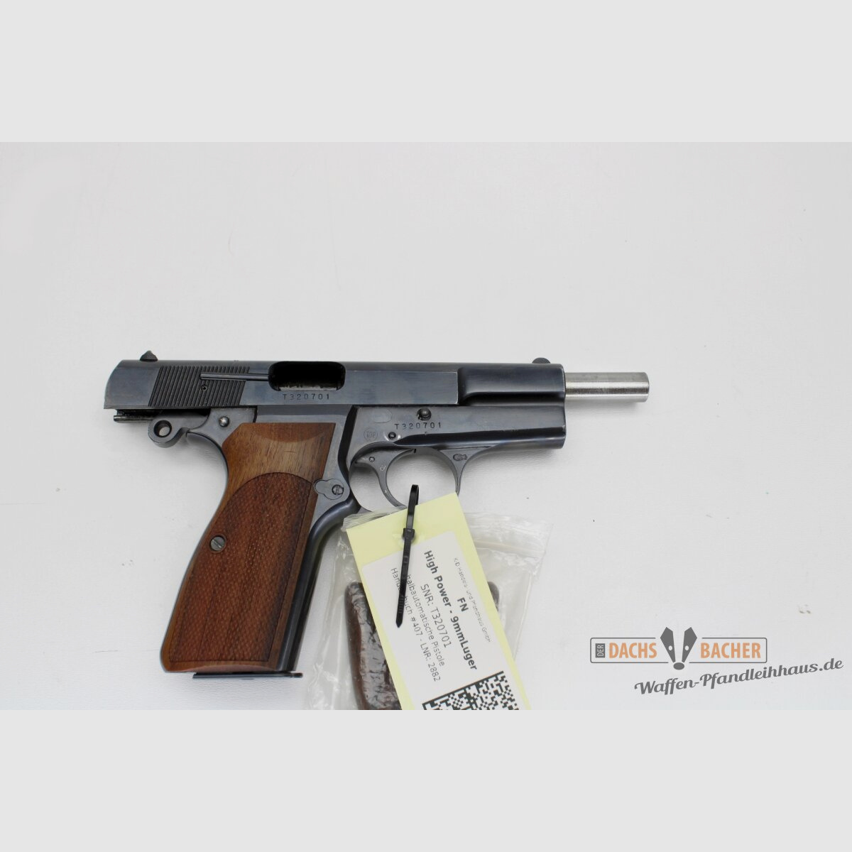 Pistolet Browning High Power Cal. 9 Para avec poignées KN