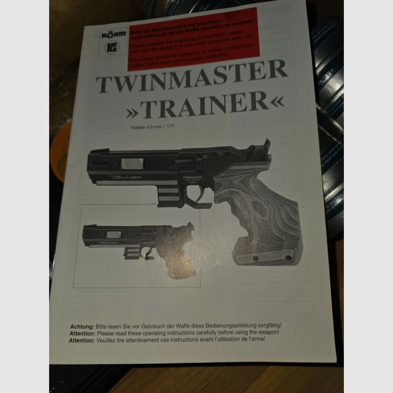 Twinmaster Traine mit Holz Schaft 4,5mm und viel Zubehör  VB Preis 