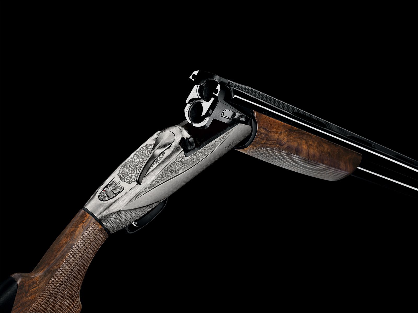 Benelli 828 U Silver hunting weapon / over-and-under shotgun