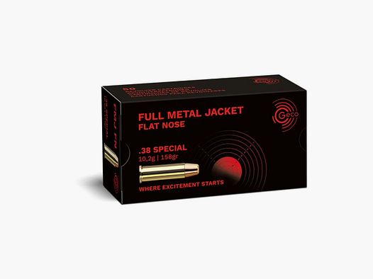 GECO Ammo .38 Special Geco FMJ 10,2 g / 158 gr VE50