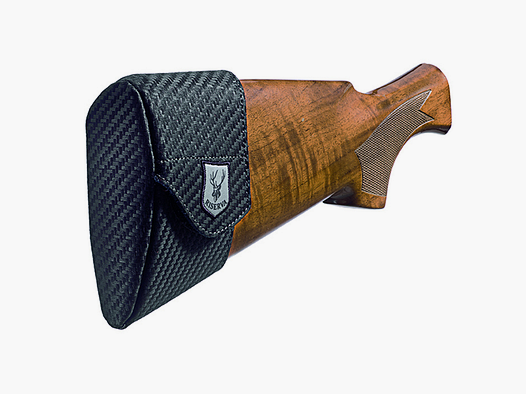 Leren schouderstuk met carbon effect