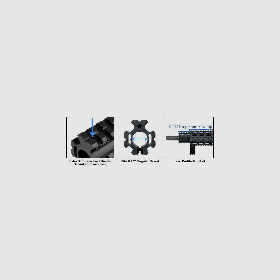 AR15 - QUAD RAIL GASBLOCK PICATINNY, Bild 1 von 4