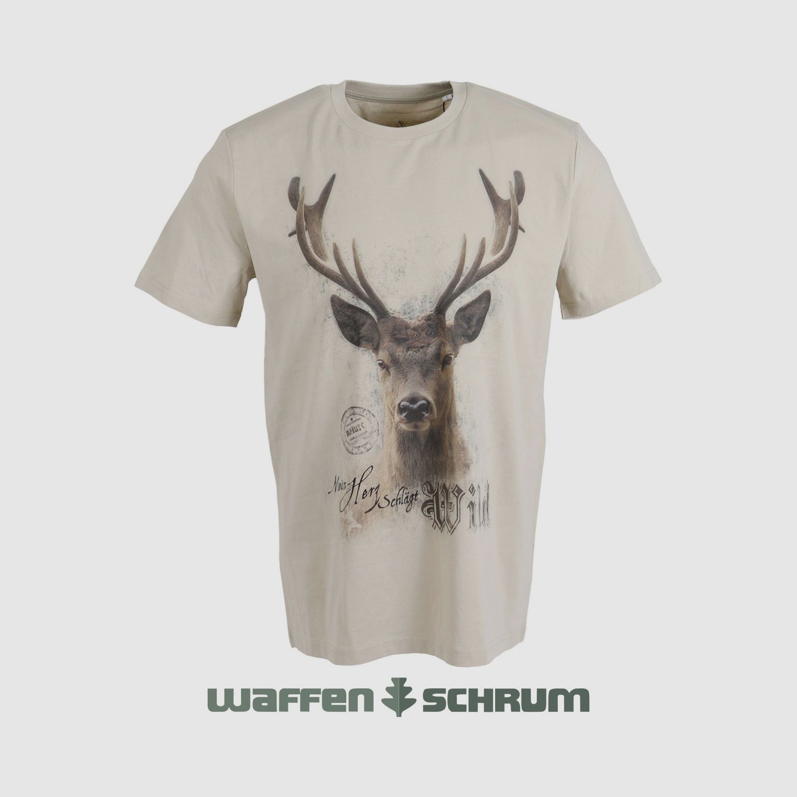 AKAH T-Shirt Herz schlägt Wild Sand