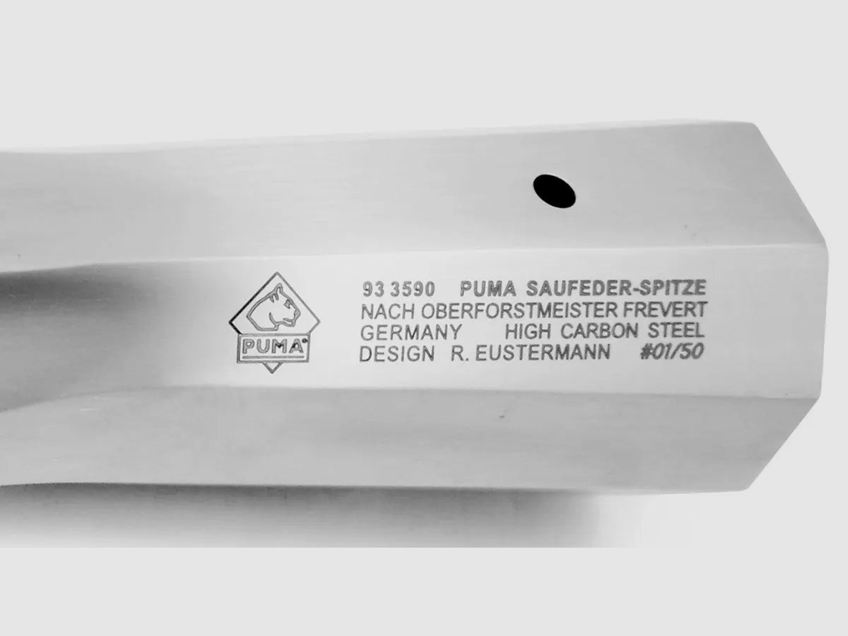 Punta di lancia PUMA per cinghiali con incisione, limitata a 50 pezzi in tutto il mondo