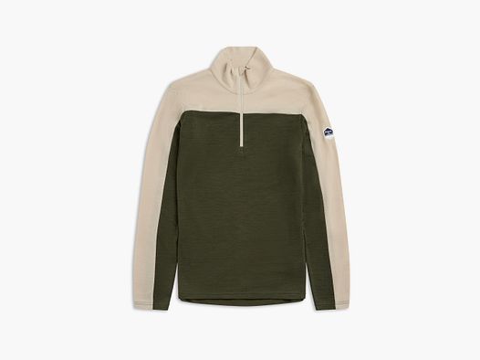 Bergans Inner:Dual Merino Half-Zip Thermal Shirt Men Pine Forest/Bone White S