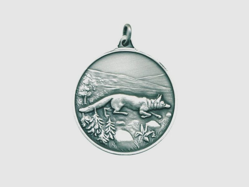 Steinhauer&Lück Jagdmedaille Fuchs 40mm versilbert