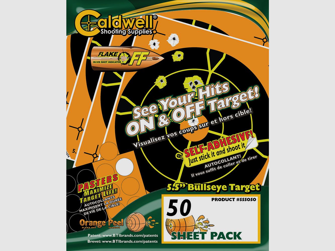 Orange Peel 5.5″ Bullseye: 50 sheets, imagen 1 de 2