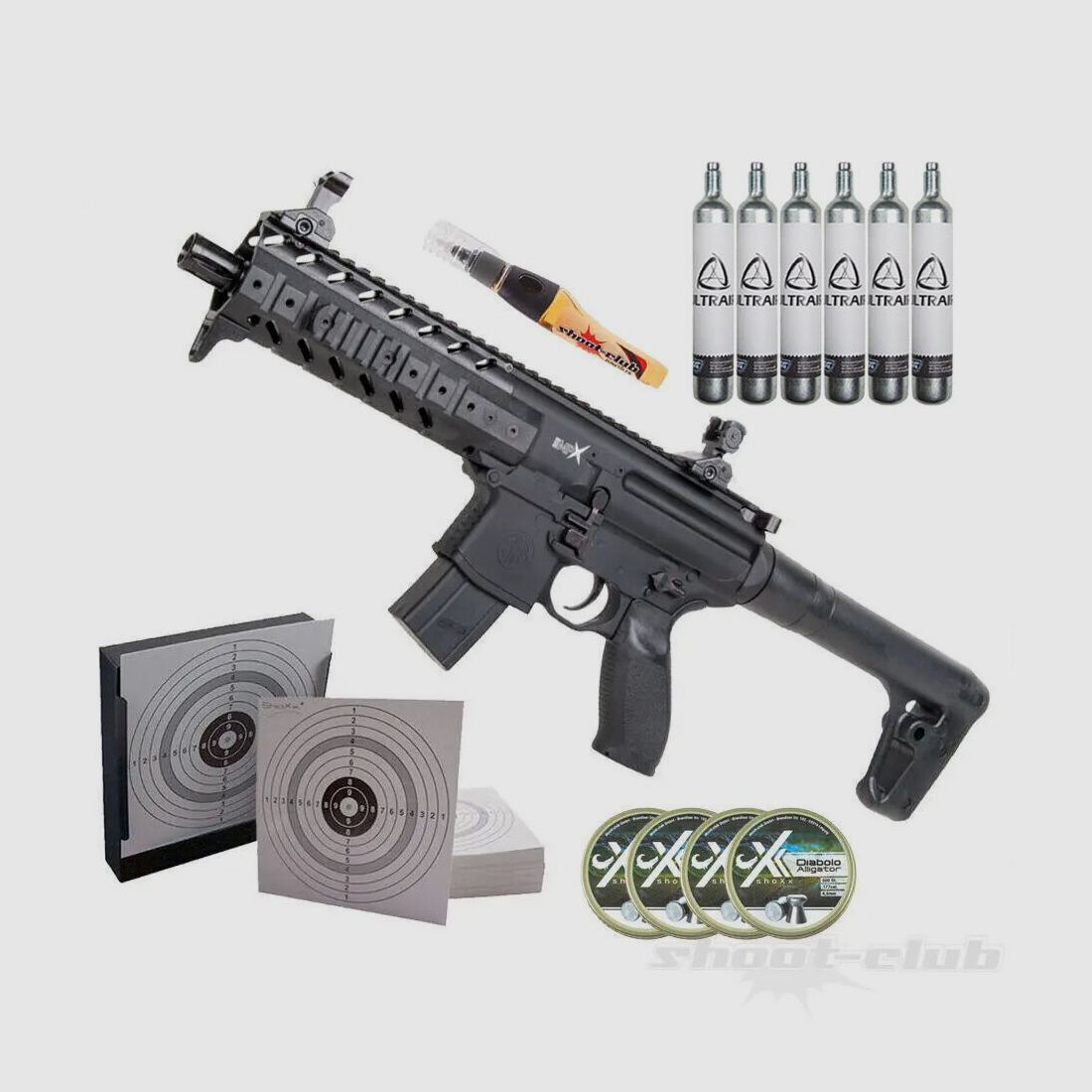 Sig Sauer MPX CO2-Gewehr schwarz 4,5mm Diabolos im Set