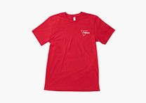 T-Shirt kleines Logo Links Vorne Medium rot