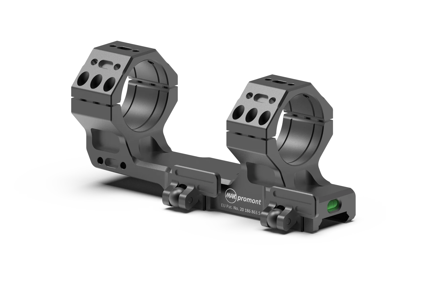 MAK Promont Blockmontage für Picatinny mit Hebel Ø30mm, 0 MOA, KR 2″, BH 23mm