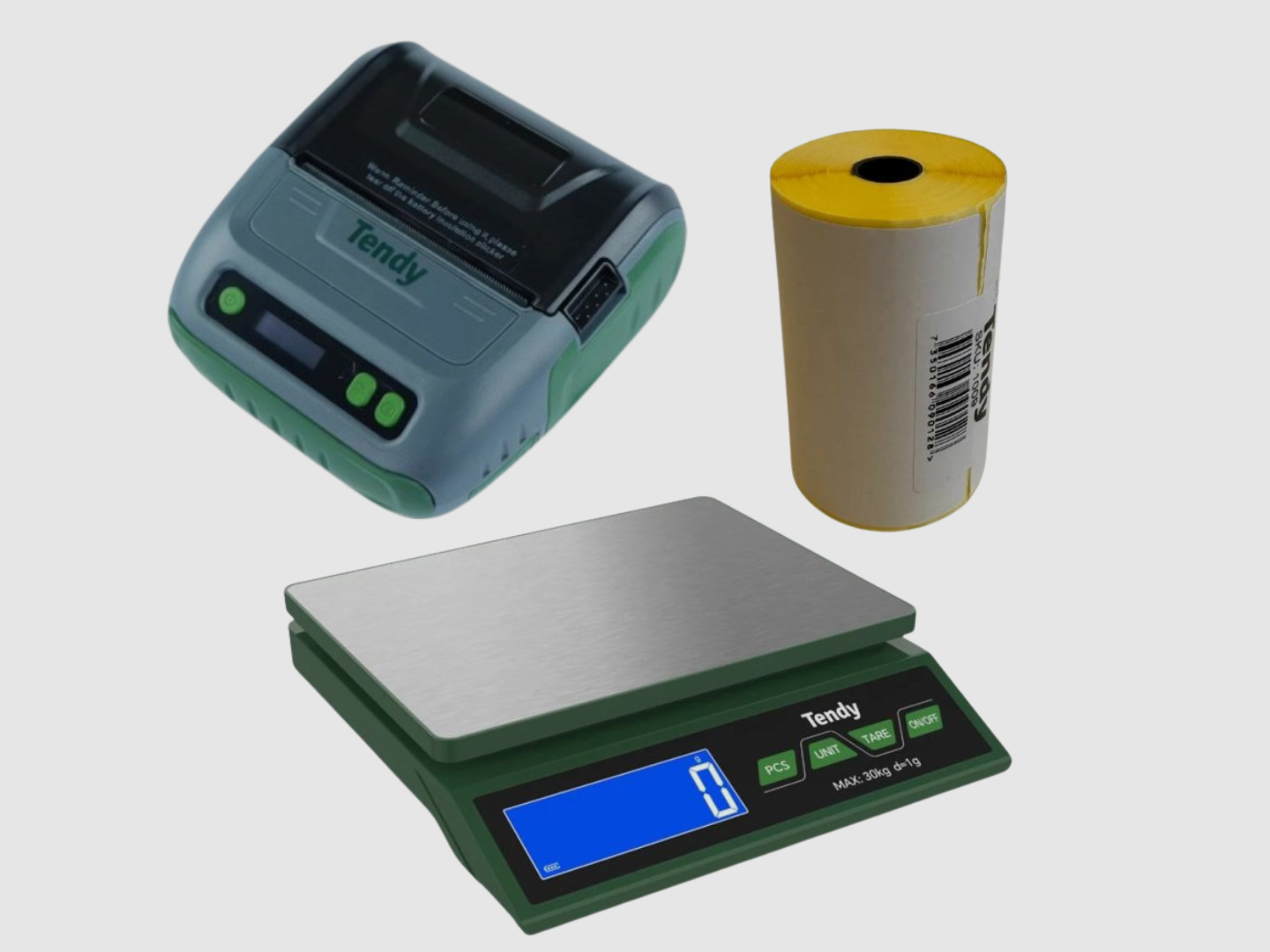 Tendy Set – Etikettenprinter, tafelweegschaal & etiketten