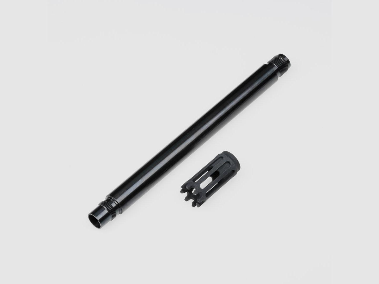 BUNDLE | STEEL or ALU TUNING BARREL | 300MM + MUZZLE BRAKE | 22x1,5mm | Valken Milsig M17 | DIAMETER.683