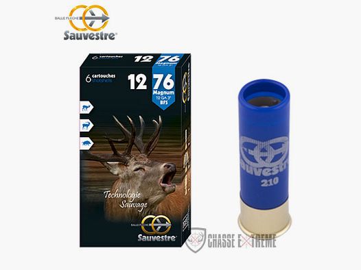 6 Cartucce SAUVESTRE BFS Cal 12/76 Magnum