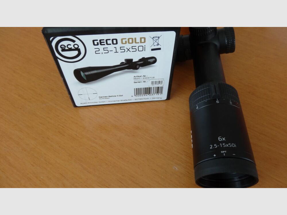 GECO Geco Zielfernrohr Gold 2,5-15x50i, Abs. 4 beleuchtet