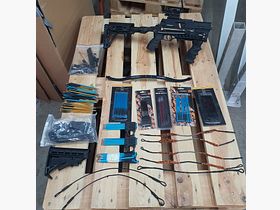 Steambow AR-6 Stinger II Tactical Crossbow with a lot of accessories!